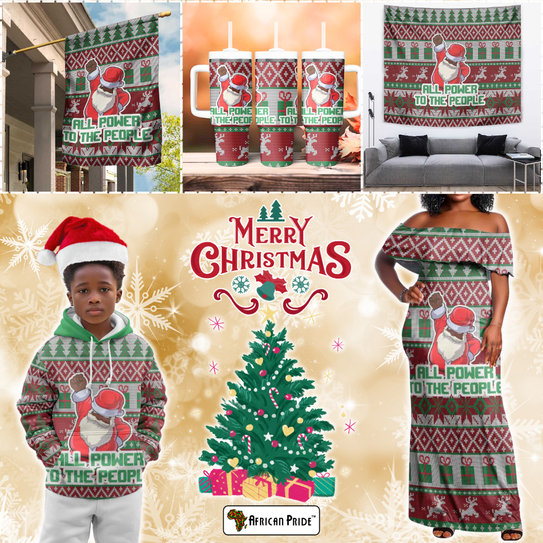 Black Santa Christmas Africa All Power to the People | Africanpride