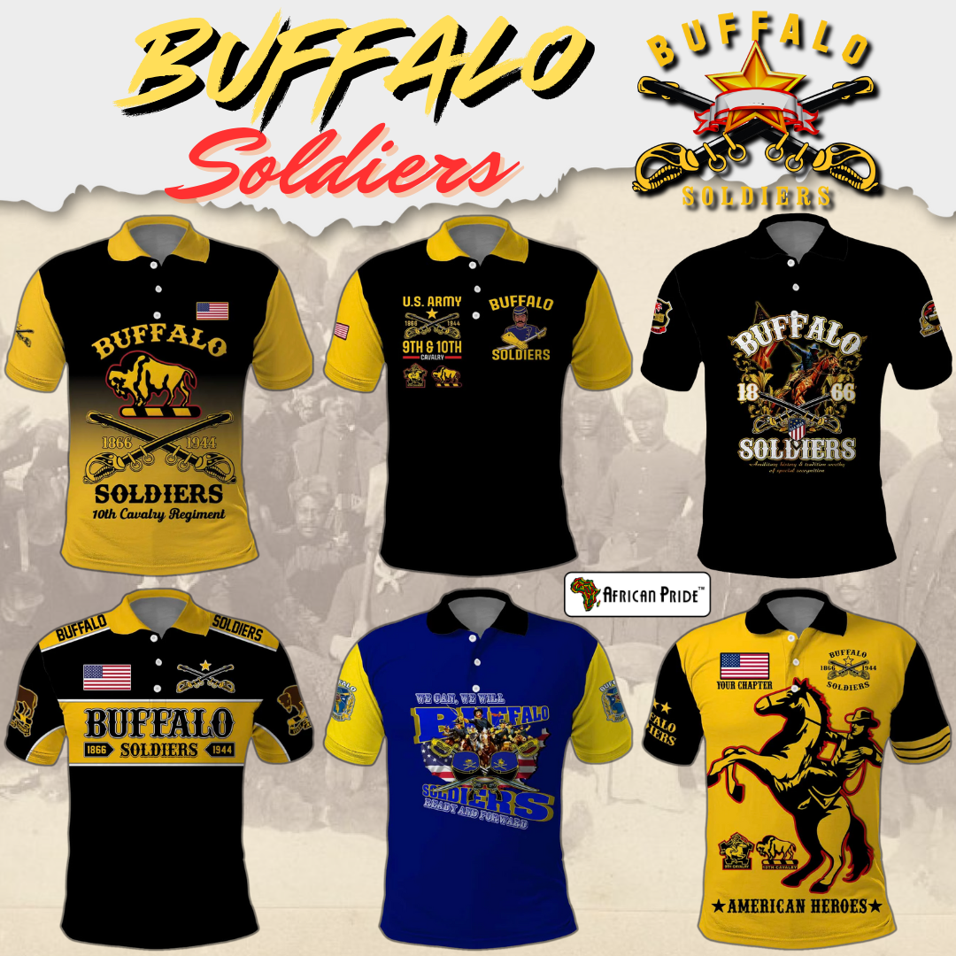 Buffalo Soldiers Polo Shirt - African Pride