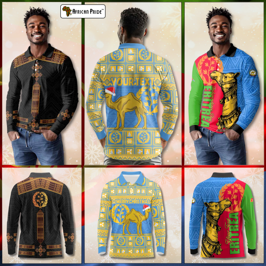 Eritrea Long Sleeve Polo Shirts | Africanpride