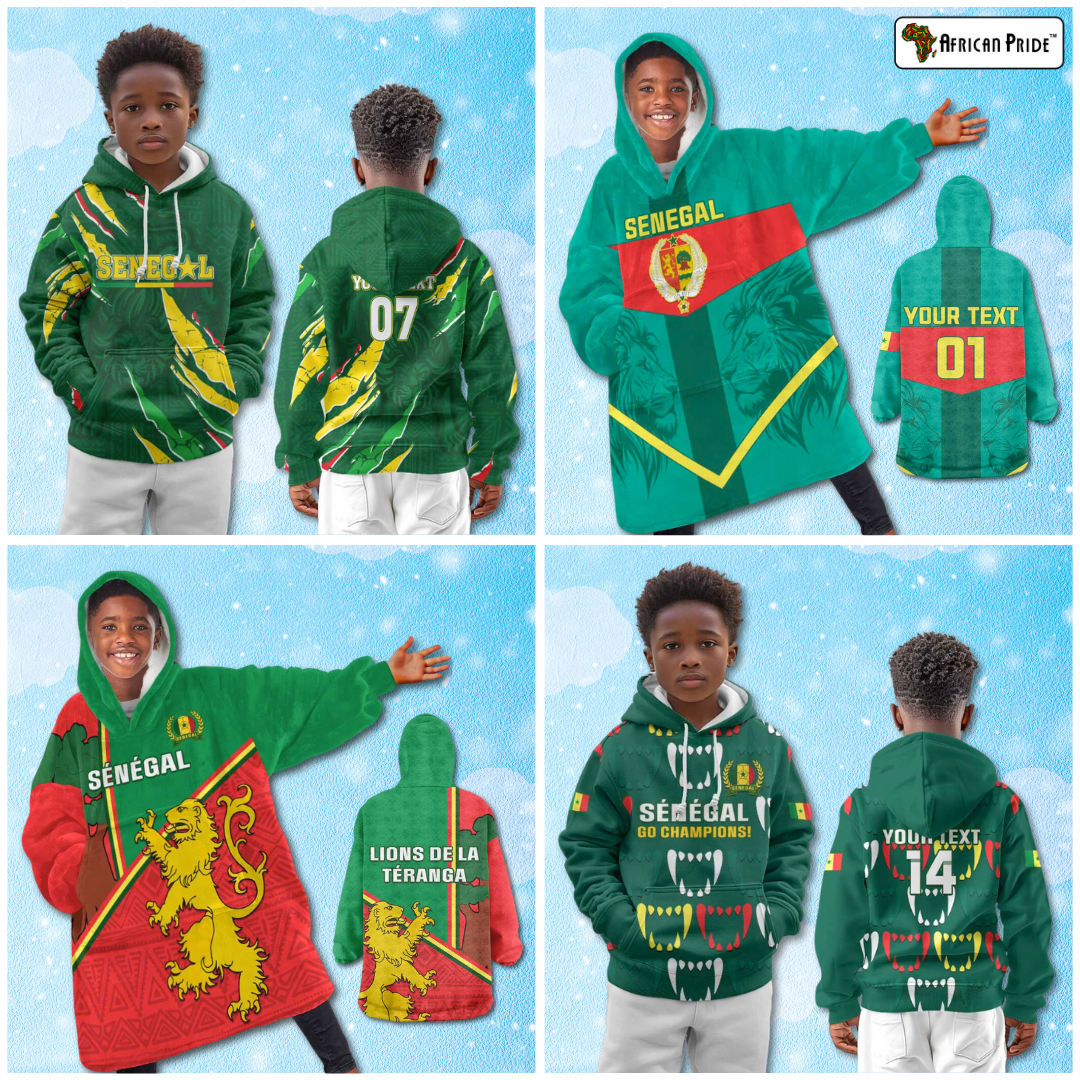 Senegal Football Kid Hoodies | Africanpride