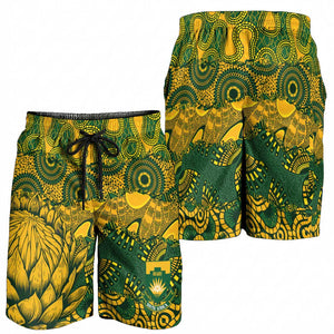 2026 Autumn Rugby Nations South Africa Shorts for Men Indigenous Tribal Patchwork Motif
