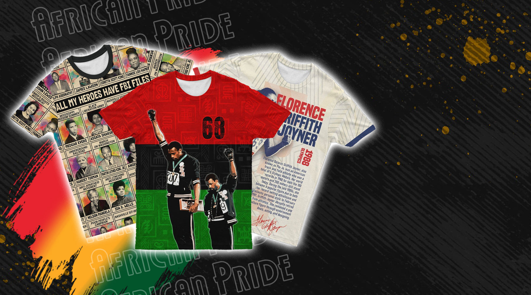 All Over Print T Shirt Desktop Banner - African Pride