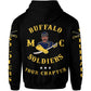 Custom Buffalo Soldiers Motorcycle Club Hoodie BSMC Original Style Black  - African Pride