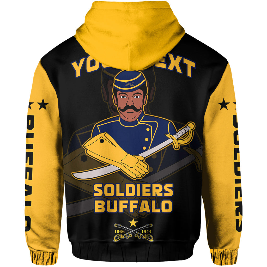 Custom Buffalo Soldiers Hoodie BSMC Club Adore Motorcycle  - African Pride