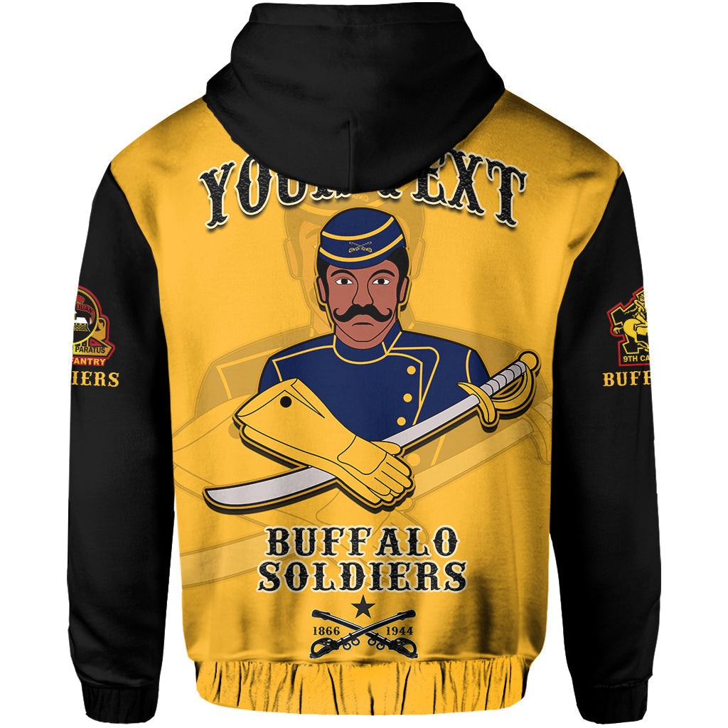 Custom Buffalo Soldiers Hoodie Motorcycle BSMC Club  - African Pride