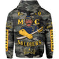 Custom Buffalo Soldiers Hoodie Camouflage Unique  - African Pride