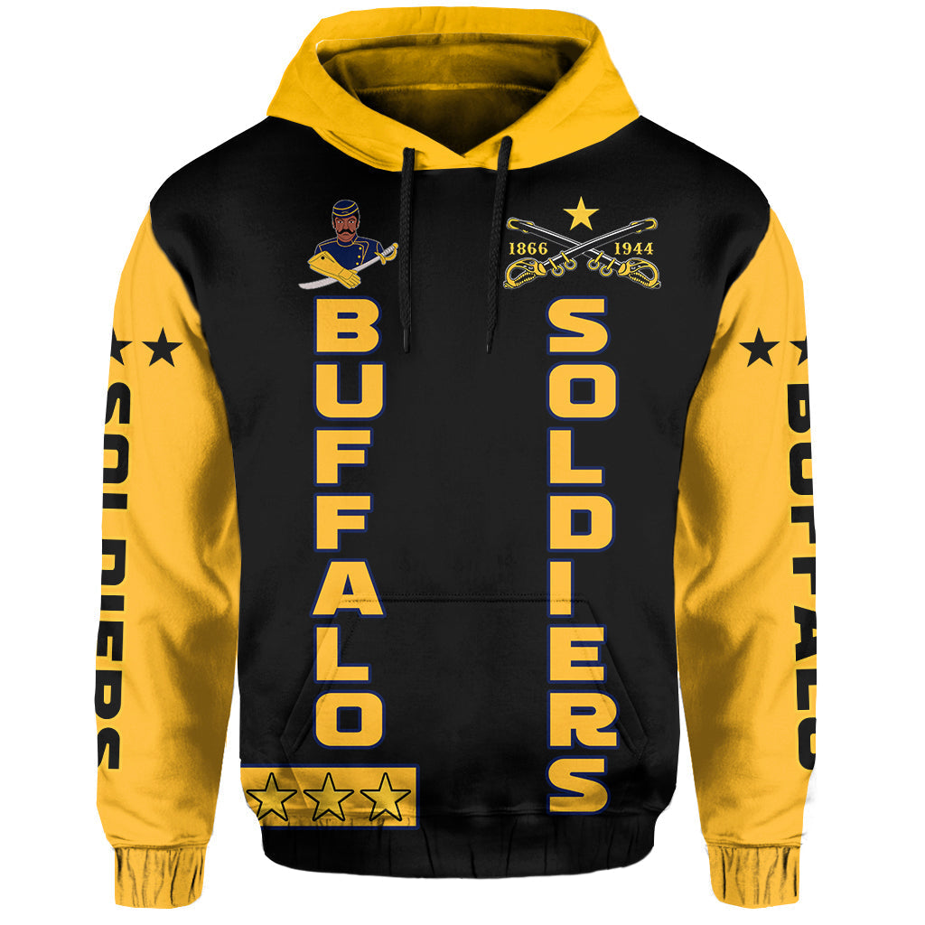 Custom Buffalo Soldiers Hoodie BSMC Club Adore Motorcycle  - African Pride
