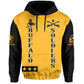 Custom Buffalo Soldiers Hoodie Motorcycle BSMC Club  - African Pride