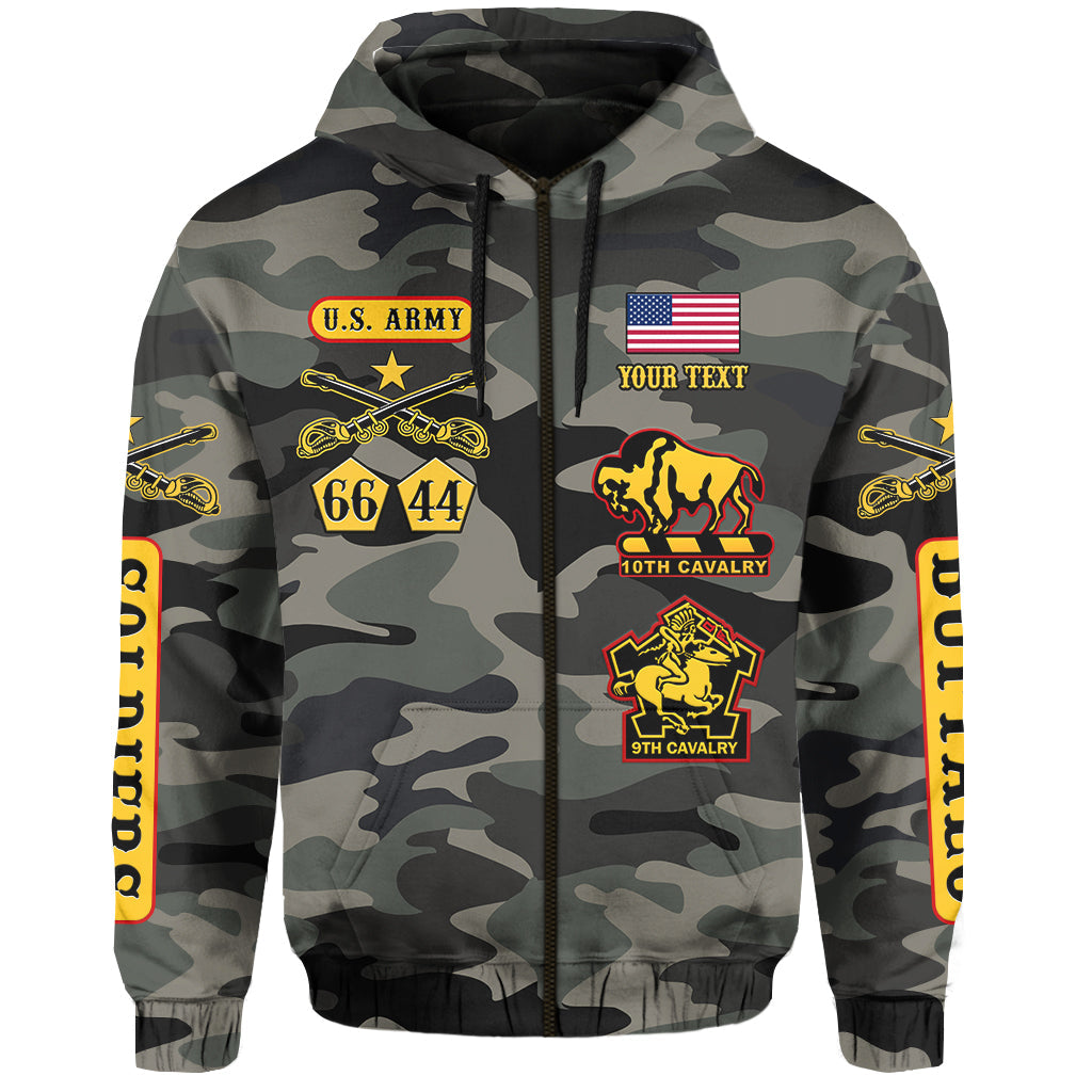 Custom Buffalo Soldiers Hoodie Camouflage Unique  - African Pride