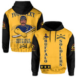 Custom Buffalo Soldiers Hoodie Motorcycle BSMC Club  - African Pride