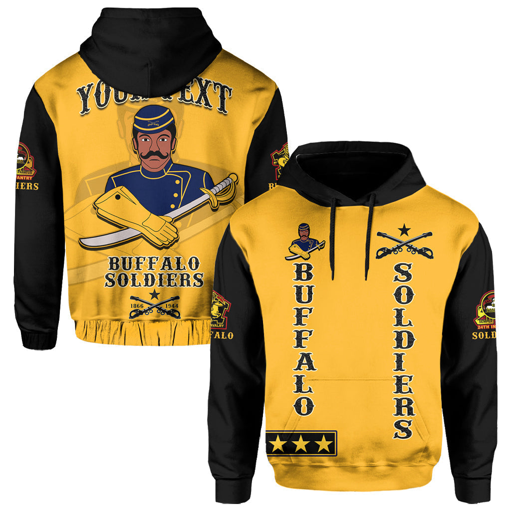 Custom Buffalo Soldiers Hoodie Motorcycle BSMC Club  - African Pride