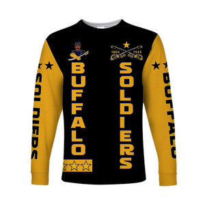 Buffalo Soldiers Long Sleeve Shirt BSMC Club Adore Motorcycle  - African Pride