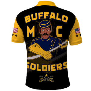Buffalo Soldiers Polo Shirt BSMC Club Adore Motorcycle  - African Pride
