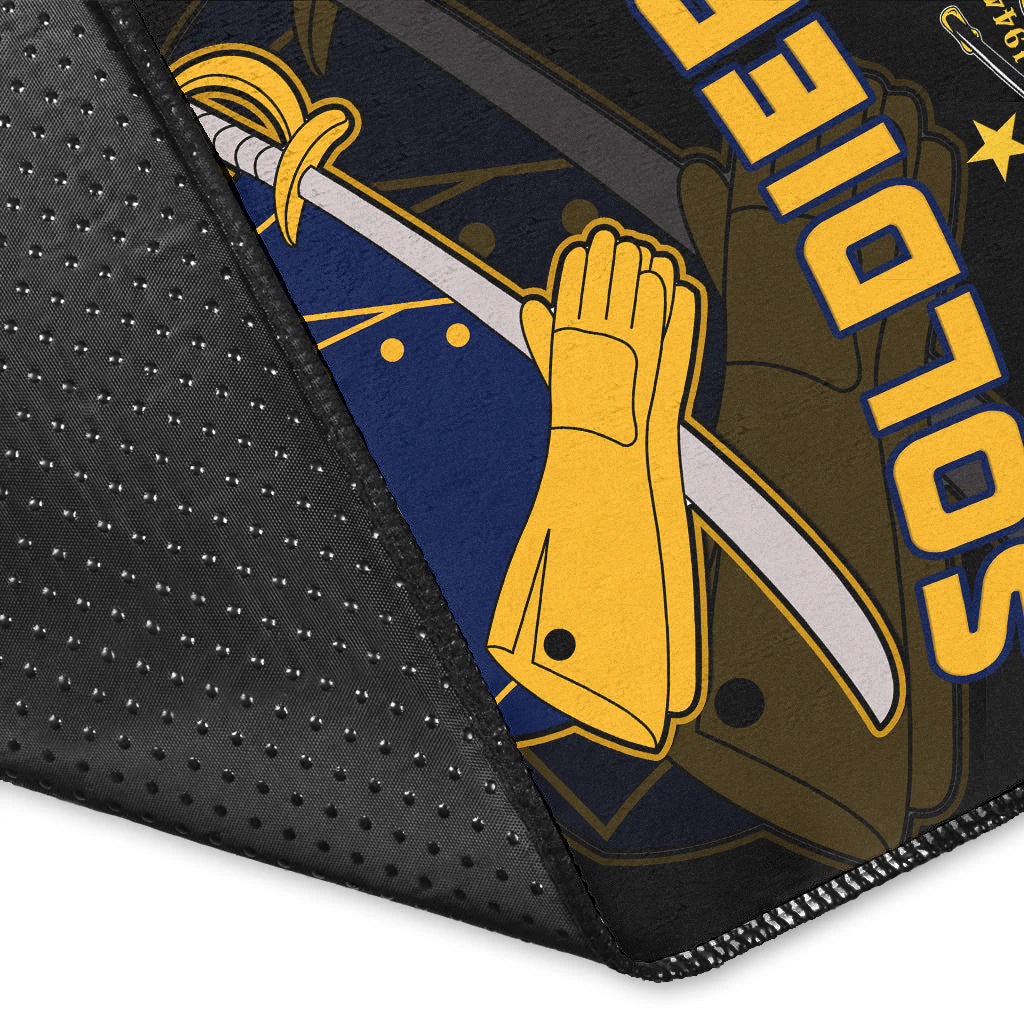 Buffalo Soldiers Area Rug BSMC Club Adore Motorcycle  - African Pride