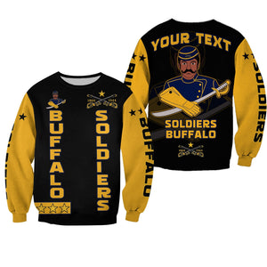 Personalized Buffalo Soldiers Sweatshirt BSMC Club Adore Motorcycle  - African Pride