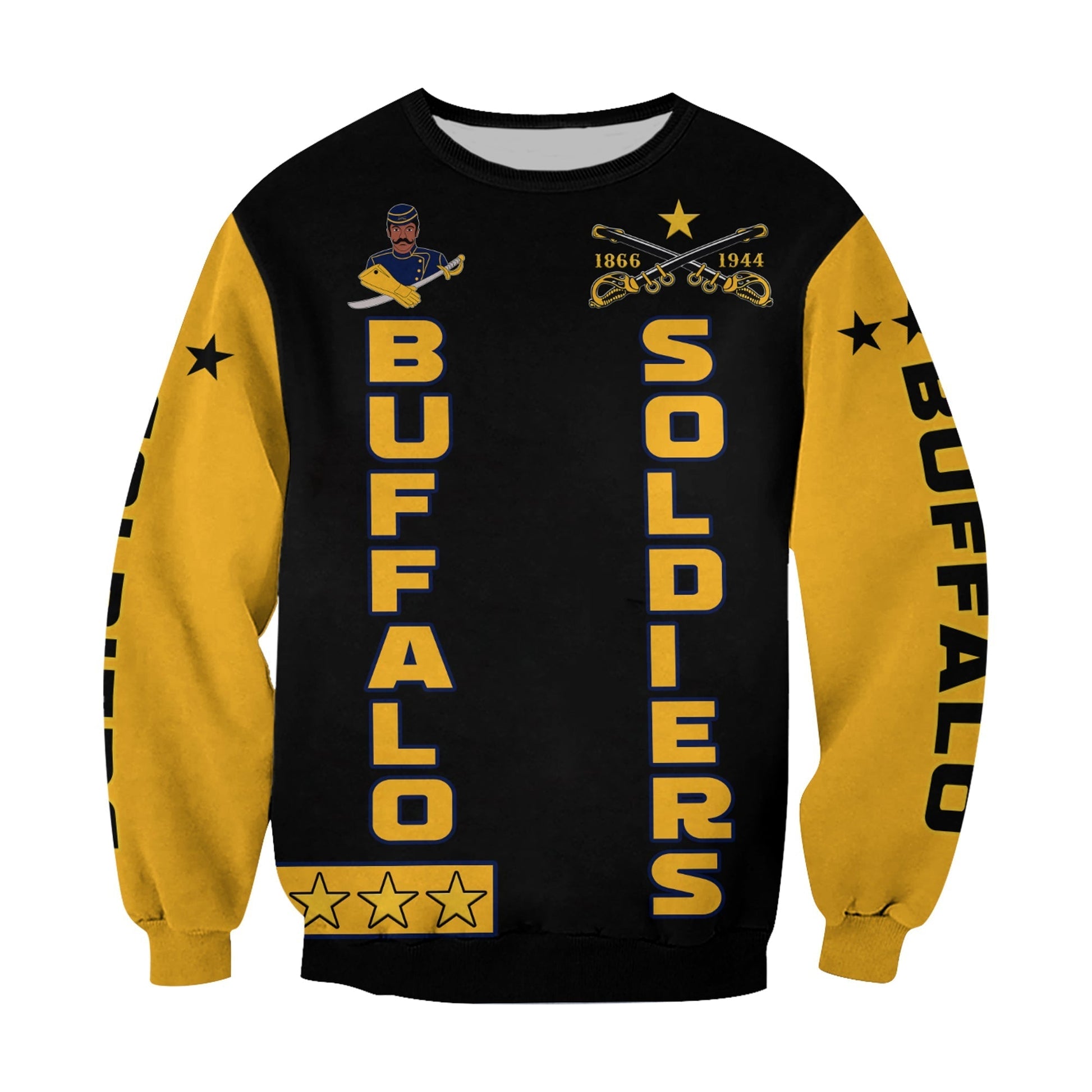 Personalized Buffalo Soldiers Sweatshirt BSMC Club Adore Motorcycle  - African Pride