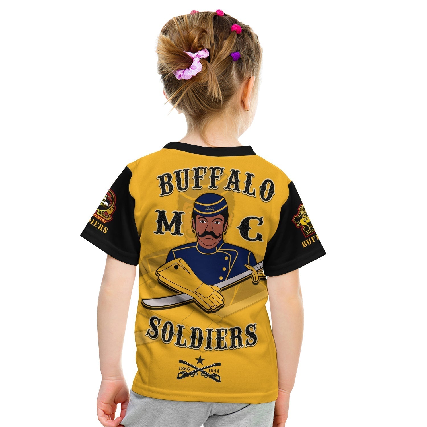 Buffalo Soldiers T Shirt Motorcycle BSMC Club  - African Pride