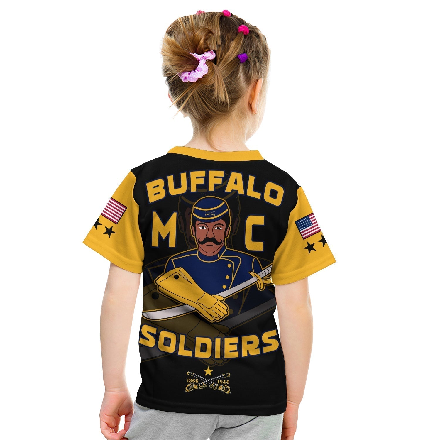 Buffalo Soldiers T Shirt BSMC Club Adore Motorcycle  - African Pride