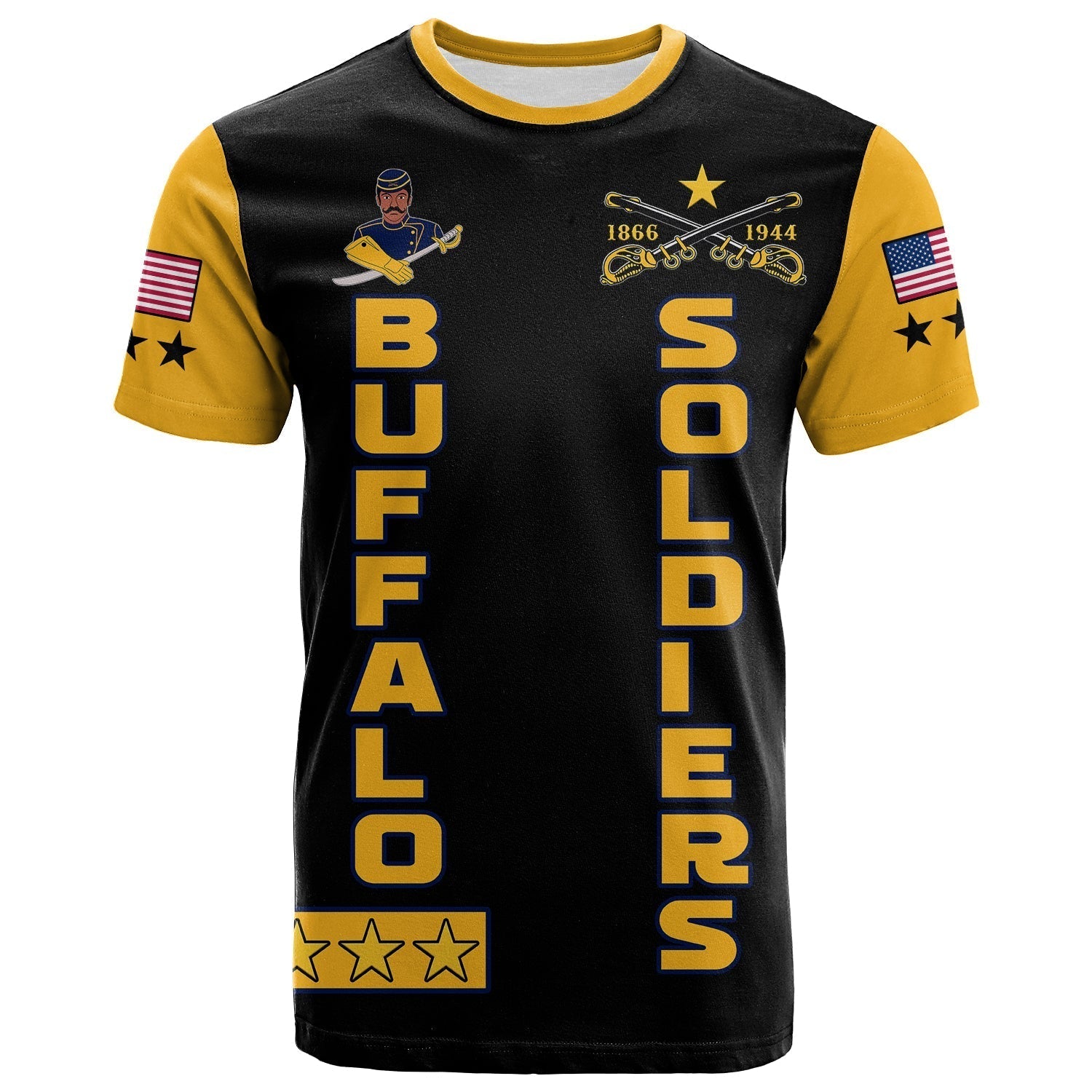 Buffalo Soldiers T Shirt BSMC Club Adore Motorcycle  - African Pride