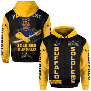 Custom Buffalo Soldiers Hoodie BSMC Club Adore Motorcycle  - African Pride