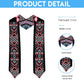 African Adenium Multiflorum Flowers Graduation Stole Mix Native Tribal Pattern