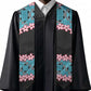 African Adenium Multiflorum Flowers Graduation Stole with Kente Style