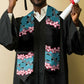 African Adenium Multiflorum Flowers Graduation Stole with Kente Style