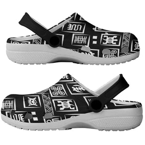 African Adinkra Heritage Pattern Clogs Shoes - African Pride