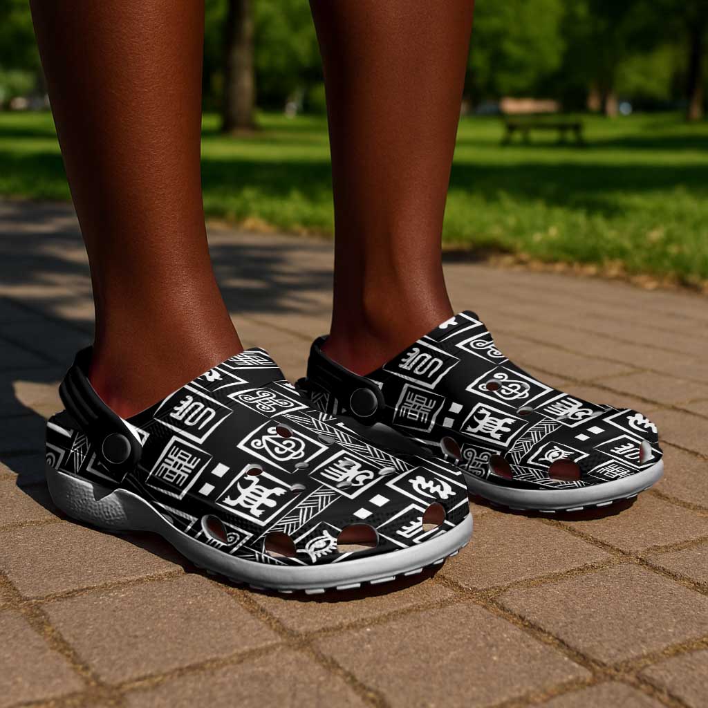 African Adinkra Heritage Pattern Clogs Shoes - African Pride