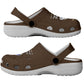 African American Aviators WWII Clogs Shoes Tuskegee Red Tails Airmen Brown Leather Pattern - African Pride