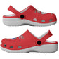 African American Aviators WWII Clogs Shoes Tuskegee Red Tails Airmen Red - African Pride