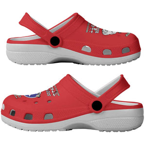 African American Aviators WWII Clogs Shoes Tuskegee Red Tails Airmen Red - African Pride