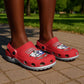 African American Aviators WWII Clogs Shoes Tuskegee Red Tails Airmen Red - African Pride