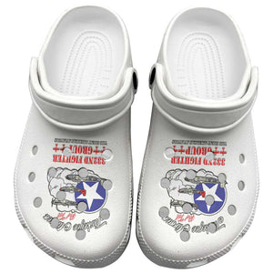 African American Aviators WWII Clogs Shoes Tuskegee Red Tails Airmen White - African Pride