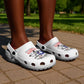 African American Aviators WWII Clogs Shoes Tuskegee Red Tails Airmen White - African Pride