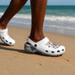 African American Aviators WWII Clogs Shoes Tuskegee Red Tails Airmen White - African Pride