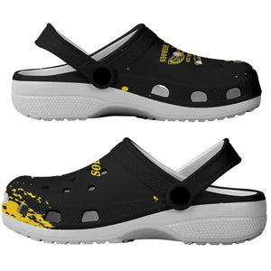 African-American Heroes Clogs Shoes Bison Buffalo Soldiers - Black Grunge Style - African Pride