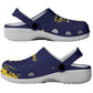 African-American Heroes Clogs Shoes Bison Buffalo Soldiers - Blue Grunge Style - African Pride