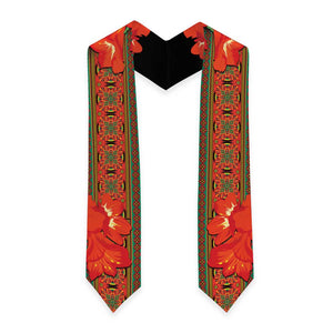 African Beauty Clivia Miniata Flowers Graduation Stole