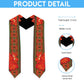 African Beauty Clivia Miniata Flowers Graduation Stole