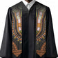 African Dashiki and Polynesian Pattern Graduation Stole Gold