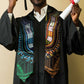 African Dashiki and Polynesian Pattern Graduation Stole Half Green-Gold