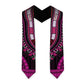 African Dashiki and Polynesian Pattern Graduation Stole Pink