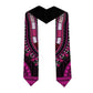 African Dashiki and Polynesian Pattern Graduation Stole Pink