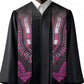 African Dashiki and Polynesian Pattern Graduation Stole Pink