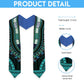 African Dashiki and Polynesian Pattern Graduation Stole Teal