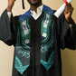 African Dashiki and Polynesian Pattern Graduation Stole Teal