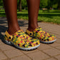 African Emaa Da Kente Pattern Clogs Shoes - African Pride