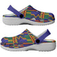 African Fathia Fata Nkrumah Kente Pattern Clogs Shoes - African Pride