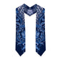 African Floral mix Maasai Shuka Graduation Stole Blue Moitf